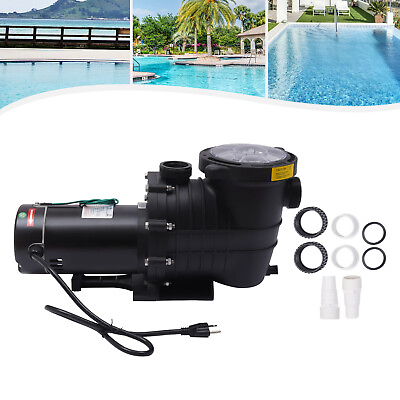 #ad #ad 1.5HP Above Swimming Pool Pump Motor In Above Ground w Strainer Filter Basket