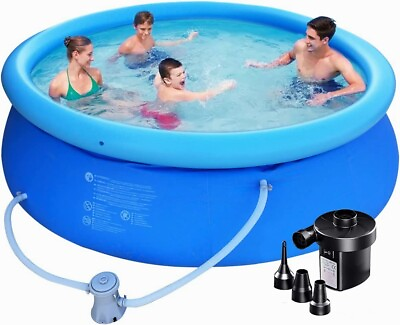 Ground Swimming Pool Above 10ft X 30in Inflatable Outdoor With Pump and Filter