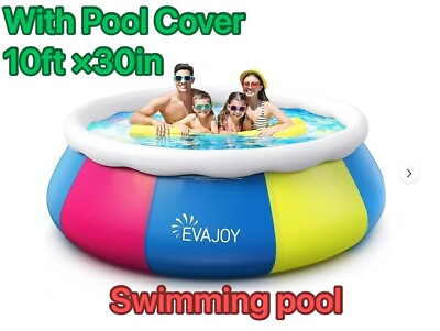 #ad Swimming Pool EVAJOY 10ft ×30in Above Ground Pool Easy Set with Pool Cover