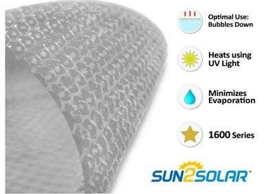 #ad Sun2Solar 8#x27; x 8#x27; Square Clear Swimming Pool Solar Blanket Cover 1600 Series