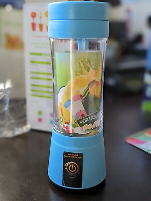 Portable and Rechargeable Battery Juice Blender BLUE New In Box