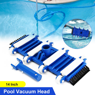 #ad Swimming Pool Algae Cleaning Plastic Suction Vacuum Head Brush Above Ground Tool