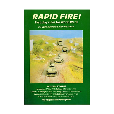 #ad Rapid Fire Hist Rapid Fire Fast Play Rules for World War II 1ed VG VG