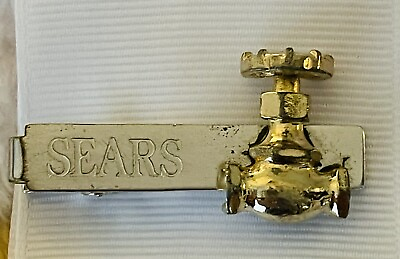 #ad #ad Vintage Sears Water Spigot Metal Tie Clip B200