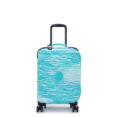 #ad Kipling Spontaneous Small Printed Rolling Luggage Aqua Pool
