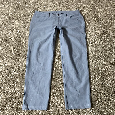 #ad Mens 36 Lululemon Pants Utilitech ABC Tapered Leg Slim Fit Light Blue Golf Jeans