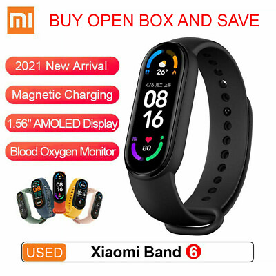Open Box Xiaomi Mi Band 6 Large 1.56quot; AMOLED USA Vers. 100% Tested Working Used