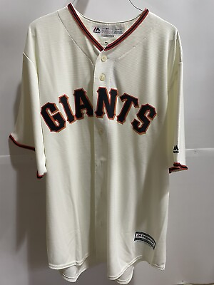 San Francisco Giants Majestic Official Cool Base Jersey Tan XL