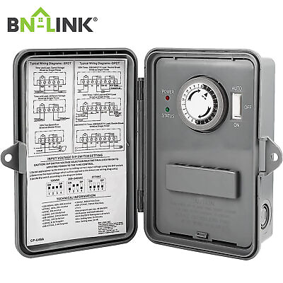 #ad BN LINK 24Hr Programmable Pool Pump Timer Mechanical Box Heavy Duty For Pool
