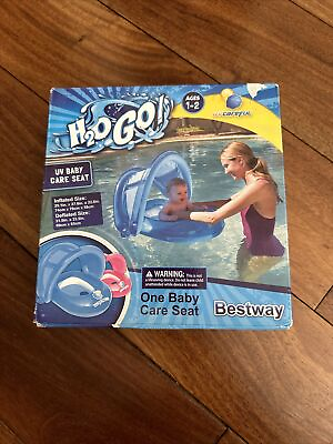#ad H2O Go UV One Baby Care Seat Inflated Swimming Pool Blue Float Ages1 2 New