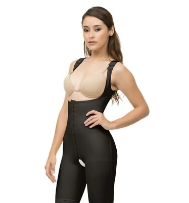 #ad #ad Isavela Compress Garment Shapewear Black Suspender Above Knee XL Faja Girdle A1