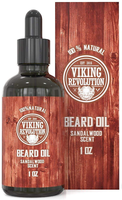 #ad Viking Revolution Beard Oil Conditioner All Natural Sandalwood Scent with amp;