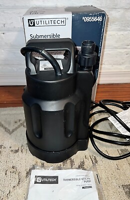 #ad Utilitech 1 6 HP 115 Volt Thermoplastic Submersible Utility Pump