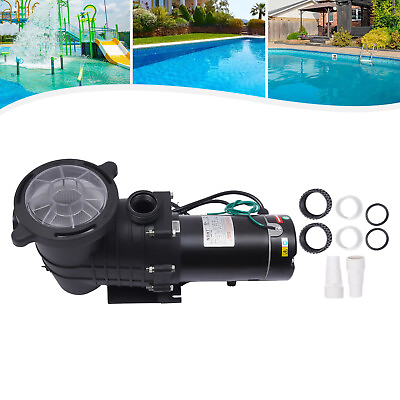 #ad 1.5HP Above Swimming Pool Pump Motor In Above Ground w Strainer Filter Basket