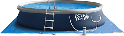 #ad #ad Intex Easy Set 15#x27; X 42quot; round Inflatable Outdoor above Ground Swimming Pool Set