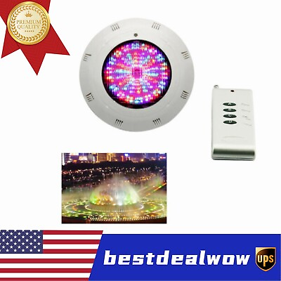 #ad 7 Color RGB LED Swimming Pool Light Bathtub Underwater Light Lamp with Remote
