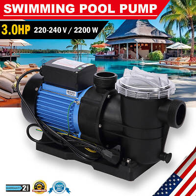 #ad In Above Ground 1.2 3.0 HP Hi Flo Single Speed Pump For Swimming Pool w Cord