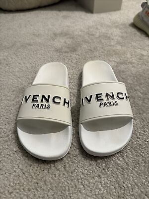 #ad #ad Givenchy Paris Logo Pool Slide 38 EU 7.5 US Women#x27;s With OG Box And Dust Bags