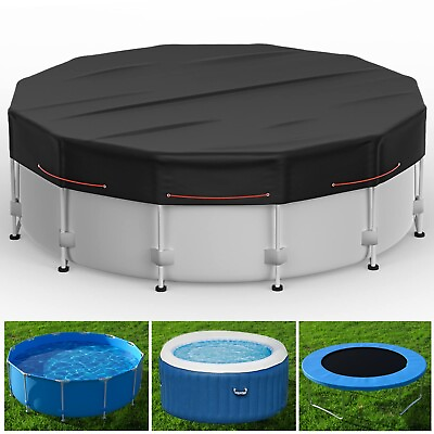 #ad 15Ft Round Pool Cover Solar Covers for Above Ground Pools Inflatable Pool ...