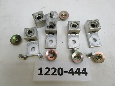 Lot Of 5 4 AWG Aluminum Ground Lugs Each With 1 1 4 20 Press in Stud amp; Nut