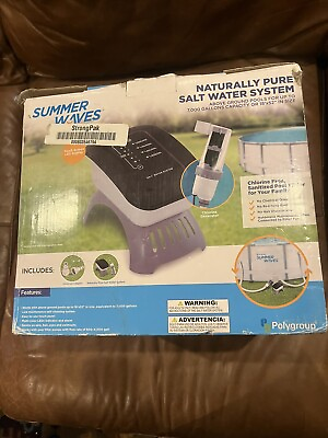 #ad SUMMER WAVES SALT WATER SYSTEM FOR ABOVE GROUND POOLS W TOUCH LED DISPLAY NIOB