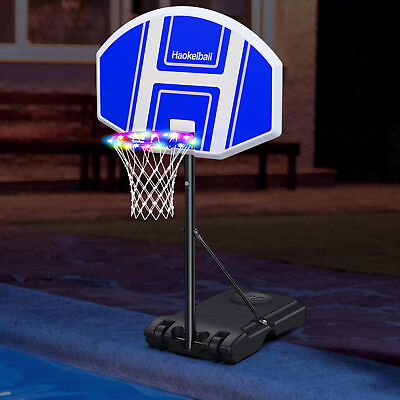 #ad Poolside Basketball Hoop w Base Adjustable Height 41quot; 59quot; Swimming Pool System
