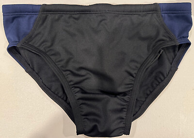 #ad #ad TYR Men#x27;s 30 Small Black Blue Racer Swim Suit Brief Durafast Speedo Type New