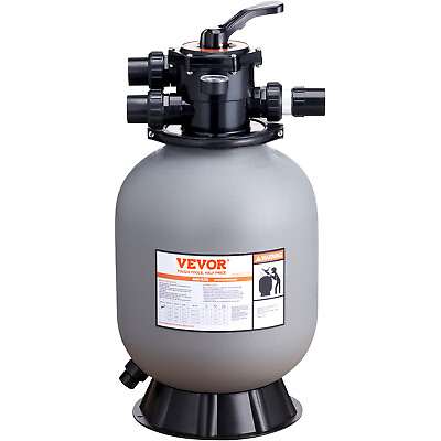 VEVOR Sand Filter 16quot; Above Inground Swimming Pool Sand Filter with 7 Way Valve