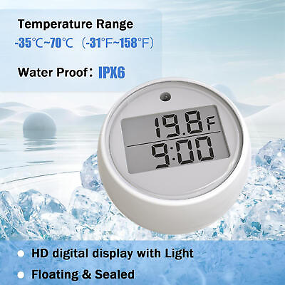 #ad Swimming Pool Thermometer Ice Bath Wild Swimming Water Temperature LED Digital