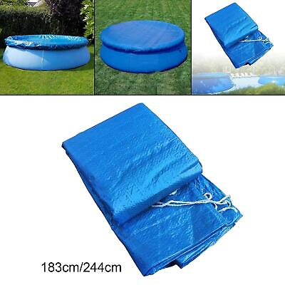 #ad Swimming Pool Cover Round Foldable Preservation Thermal for Inflatable Pool