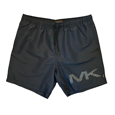 #ad Michael Kors Men#x27;s Black Lined Swim Shorts Trunk Pockets Size XL NWT $89.50
