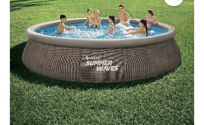 #ad Summer Waves P1A01536A 15ft x 36quot; Quick Set Ring Herringbone Above Ground Pool