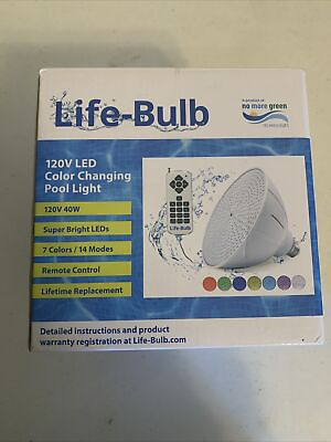 #ad Life Bulb 12V 40W LED Color Pool Light Bulb for in ground Pool RGB Color Changin