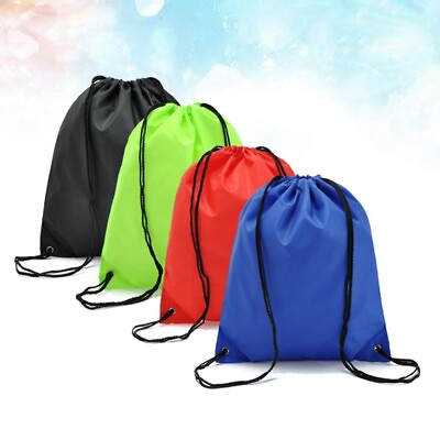 4 Pcs Waterproof Drawstring Bag Drawstring Pouch Thicken Holiday Swimming Adults