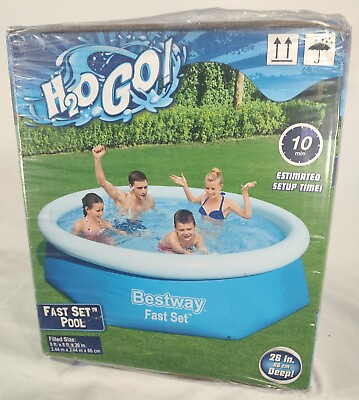 #ad Bestway H2O Go Swimming Pool Fast Set Up 8ft x 26 in Round Family Summer Pool