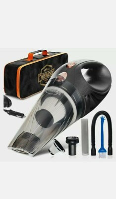 THISWORX TWC 01 106W 12V Handheld Bagless Portable Vacuum Cleaner Black