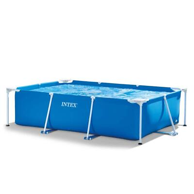 #ad #ad Intex Metal Frame Pools 24quot;X8.5X 6#x27;X24quot; Rectangular Frame Above Ground Swimming
