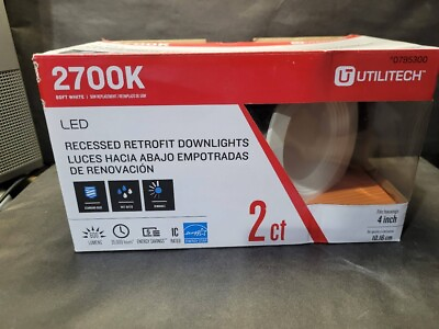 #ad Utilitech LED White Recessed Retrofit Downlights Dimmable 2 Count #0795300