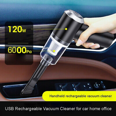 120W Rechargeable Mini Electric Vacuum Cleaner Duster for Car PC Keyboard Pet US