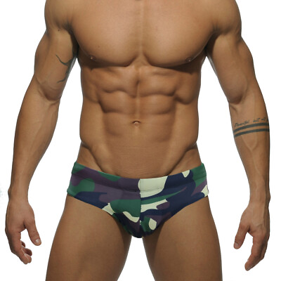 #ad Men#x27;s Camouflage Swimming Swimsuit Briefs Beach Bikini Swim Underwear