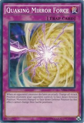 #ad *** QUAKING MIRROR FORCE *** MINT NM CONDITION SR04 EN036 YUGIOH 3 AVAILABLE
