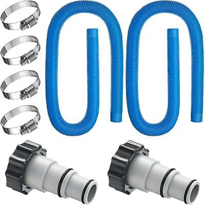 #ad 2 Pack Pool Filter Hose Replacement Kit for Above Ground Pools 1.5 Inches Dia...