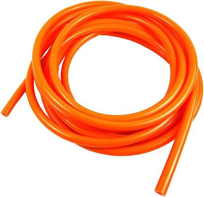 #ad 10ft Universal 6mm 1 4quot; Vacuum Hose Silicone Line Air Tube 3mm Thickness Orange