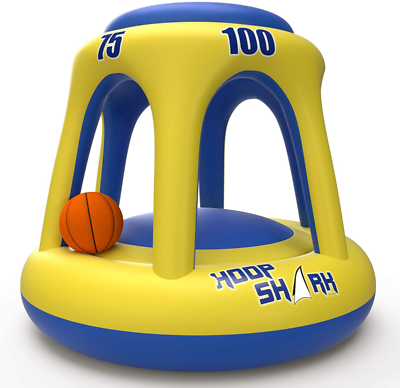 Hoop Shark Swimming Pool Basketball Hoop Set by FLOAT EEZ 2020 Edition Infla