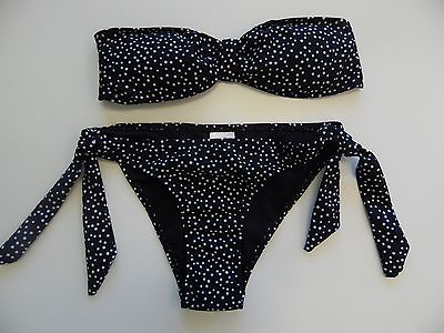 Black Polka Dot Bikini Size Small Swimming Suit