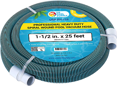 #ad #ad 1 1 2quot; X 25 Foot Professional Heavy Duty Spiral Wound Swimming Pool Vacuum Hose
