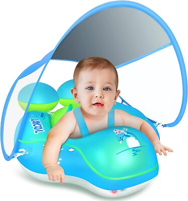 #ad #ad Baby Swimming Pool Floats with Canopy Inflatable Infant Pool Float UPF 50UV Sun