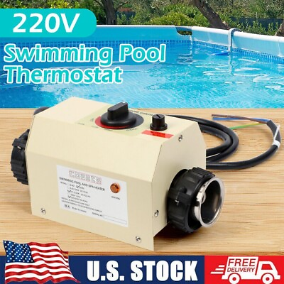 #ad 3KW swimming pool and SPA heater electric heating thermostat 220V US
