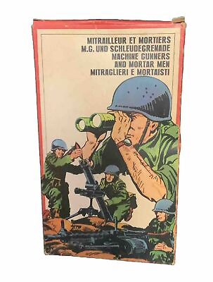 #ad Atlantic 1 72 Toy Soldiers Box#119 WW2 Italian machine guns mortars w crew