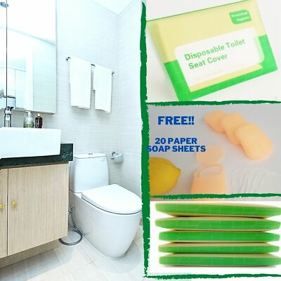 #ad #ad 50 pcs Biodegradable Disposable Toilet Seat Covers Travel Public restroom